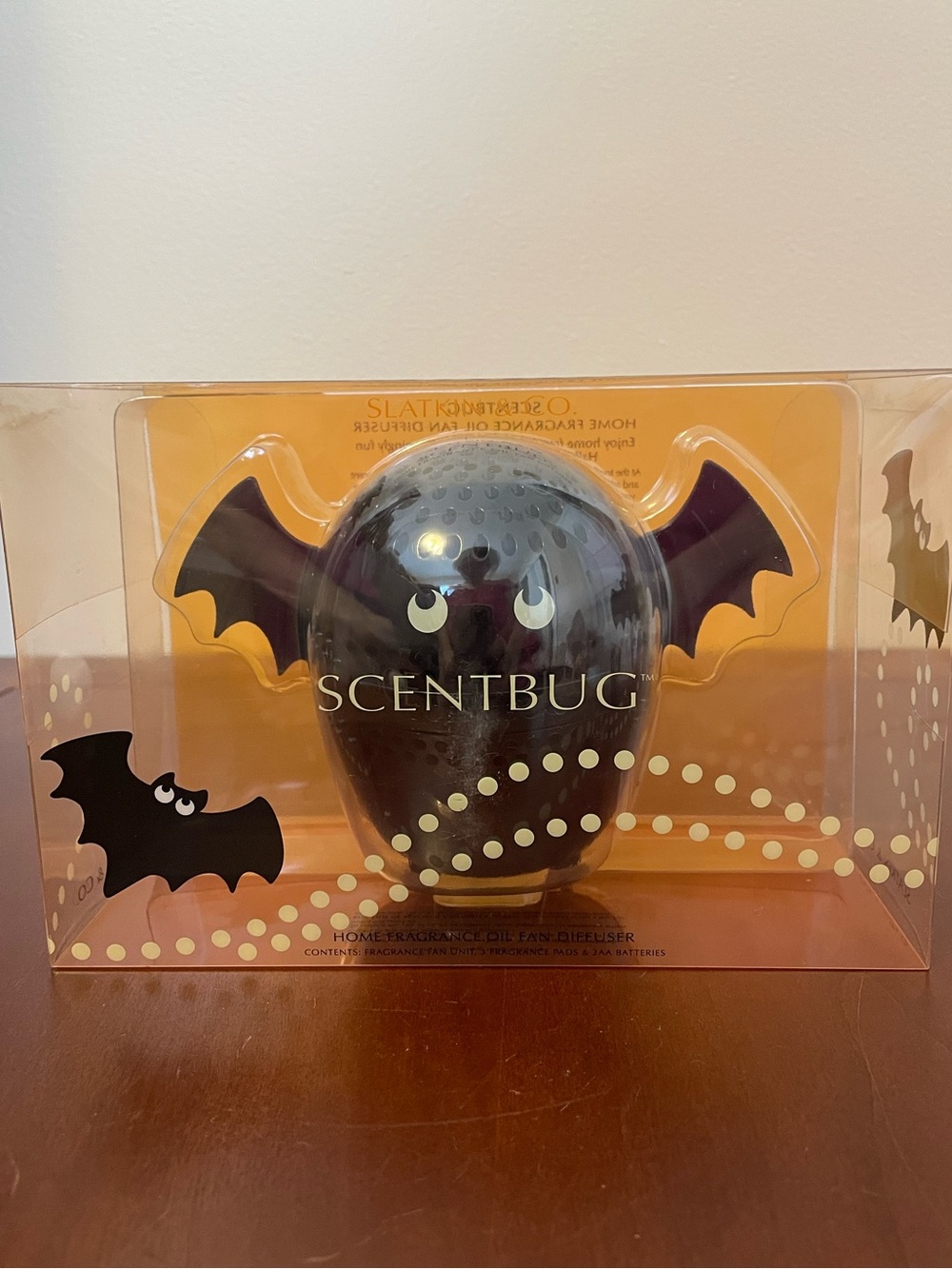 NIB SLATKIN & CO. / BATH & BODY WORKS HALLOWEEN BAT FRAGRANCE OIL FAN DIFFUSER